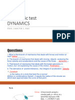 Diagnostic Test Dynamcis - Answers