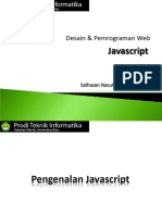 Desain Pemrograman Web Javascript