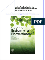 Emerging Technologies In Environmental Bioremediation 1St Edition Maulin P Shah full chapter