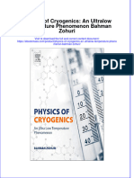 Physics of Cryogenics An Ultralow Temperature Phenomenon Bahman Zohuri Download PDF Chapter