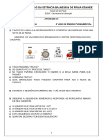 3º Ano - Atividade 1 Matemática