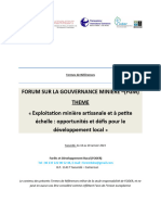 TDR Forum Sous Régional de La Gouvernance Minière V6