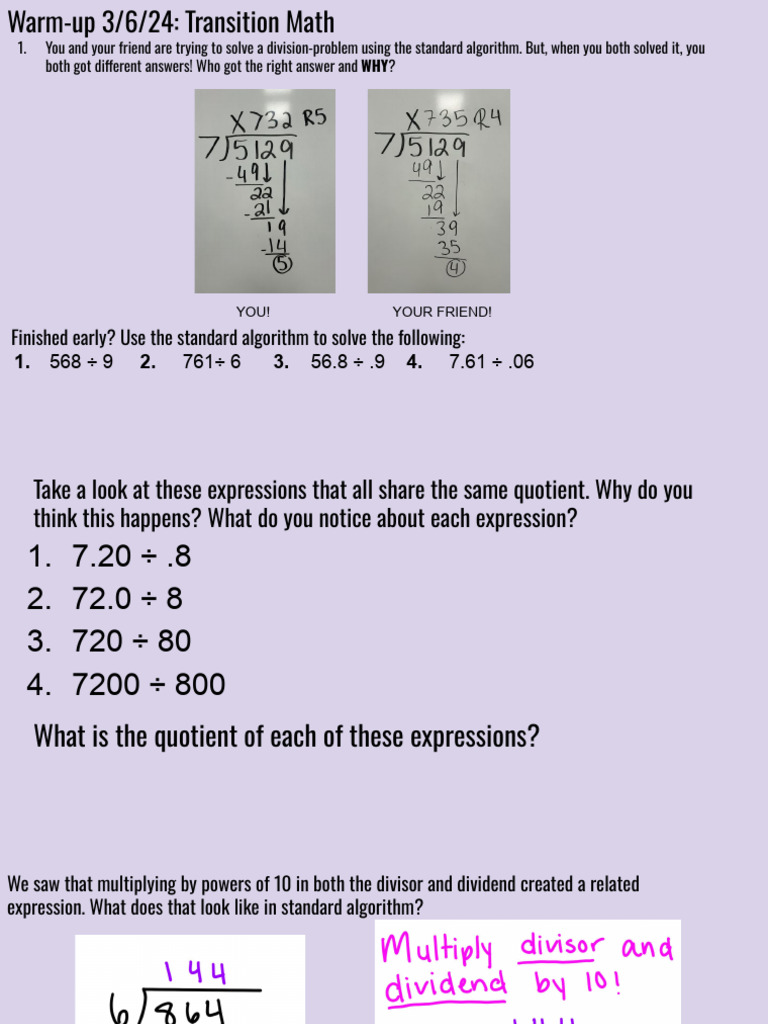3 6 Lesson Plan Transition Math | PDF