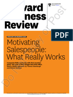 Motivating Salespeople: What Really Works