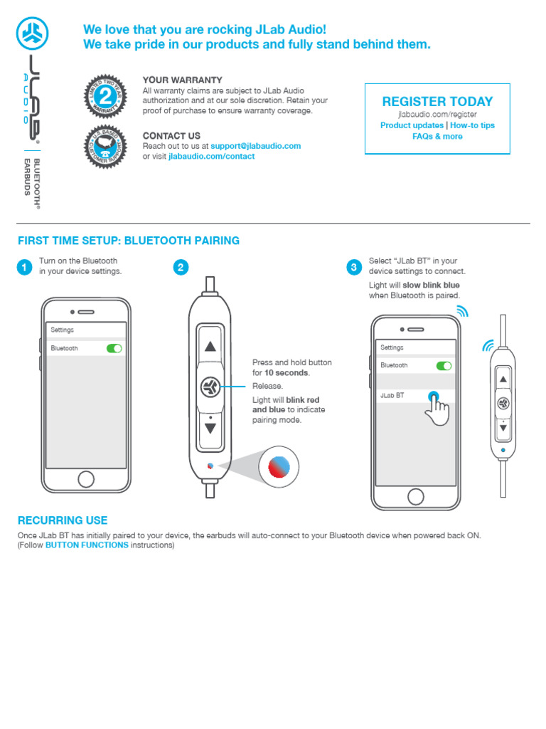Bluetooth Earbuds Manual | PDF | Bluetooth | Headphones