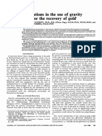 Some Considerations in The Use of Gravity Concentration For The Recovery of Gold