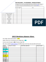 2023 Revision Planner A1 Chemistry