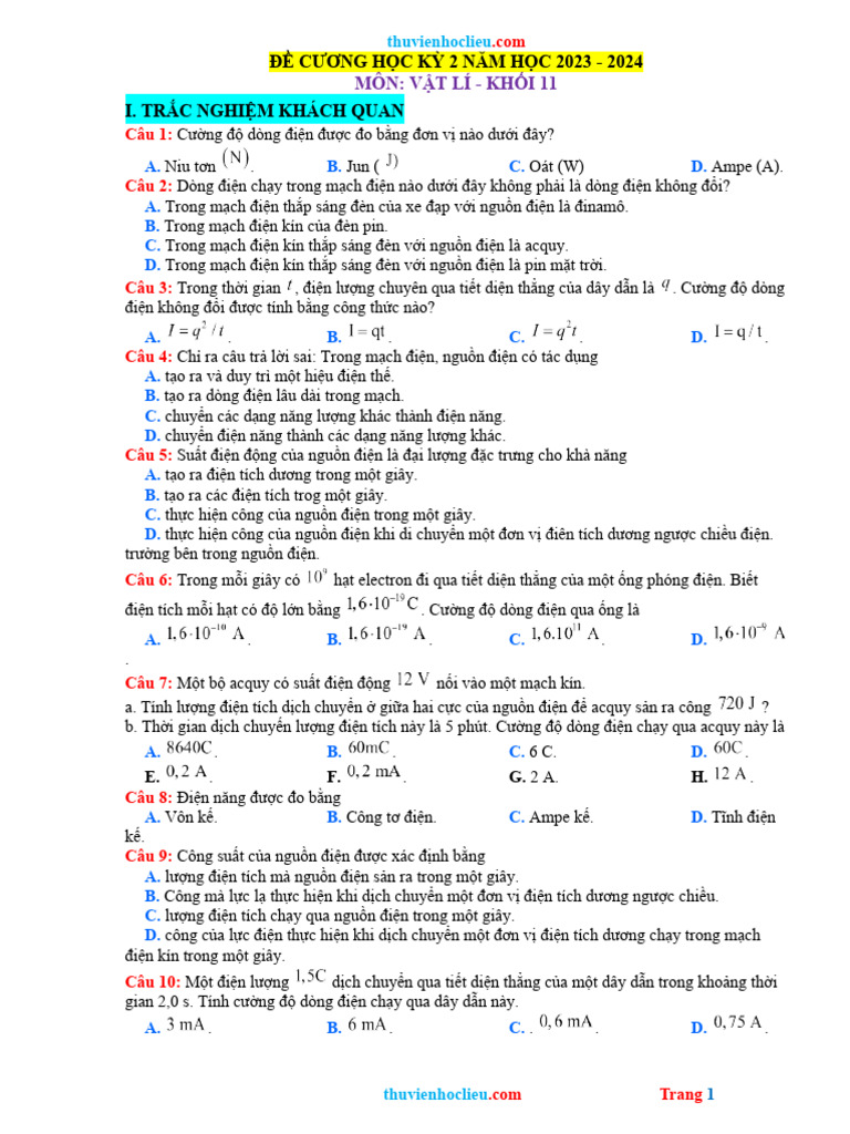Thu Vien Hoc Lieu On Tap Hk2 Toan 12