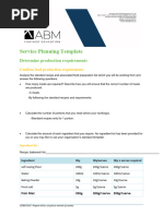 SITHCCC027 Service Planning Template