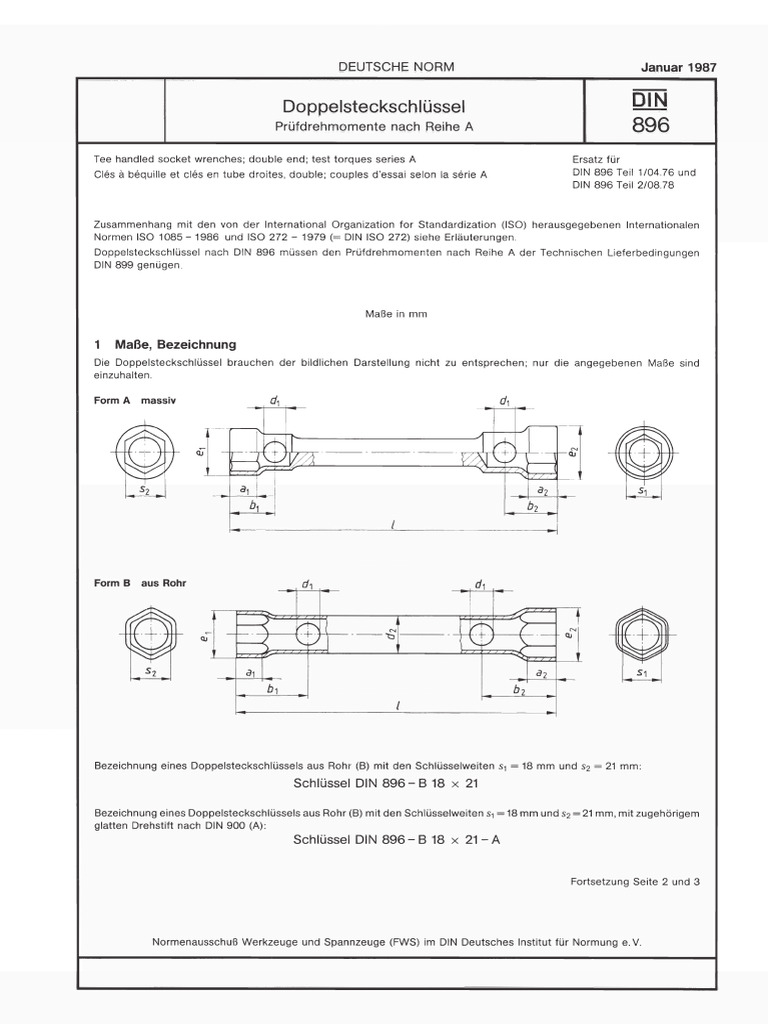 Din 896 1987-01 | PDF