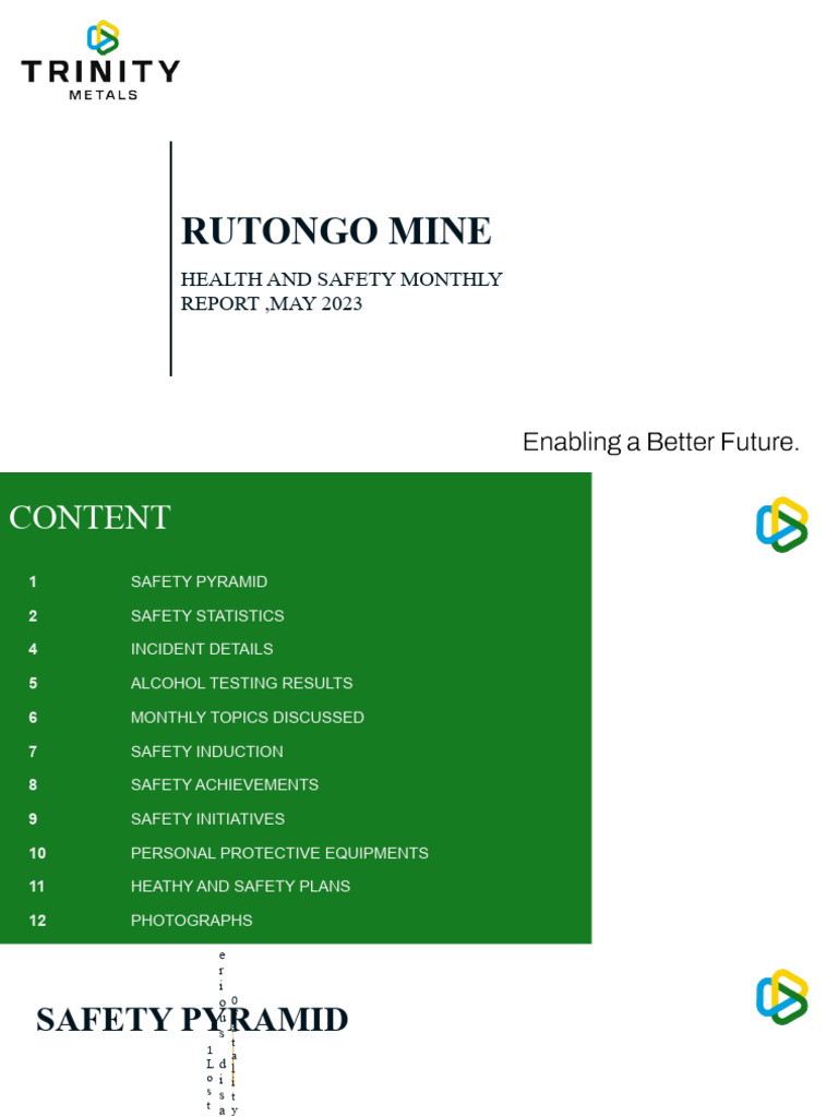 Rutongo Mine Health & Safety Report May 2023 | PDF | Personal ...