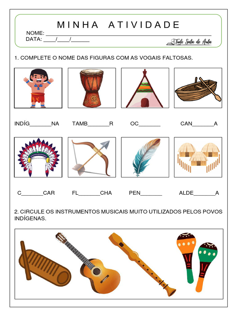 Figuras e Instrumentos Indígenas | PDF