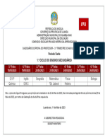 Calendário de Prova Do Professor - 3º Trimestre-8 A