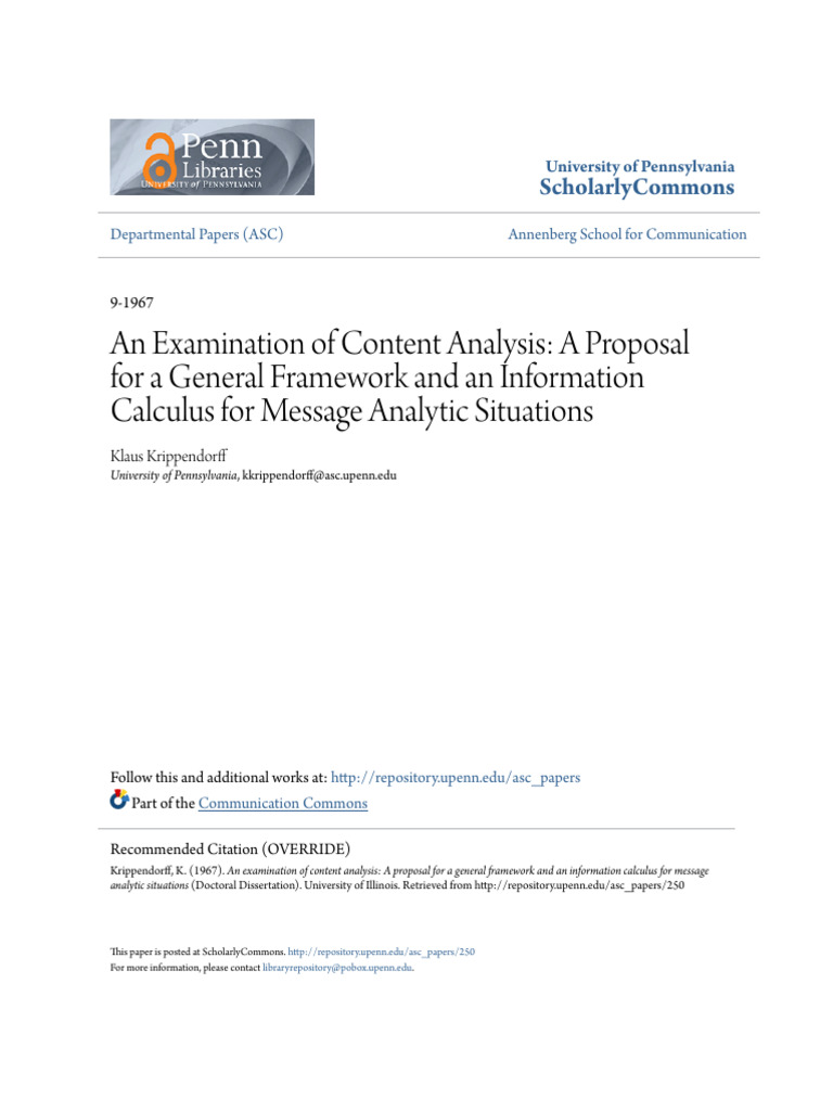 Exam of Content Analysis | PDF | Communication | Inquiry