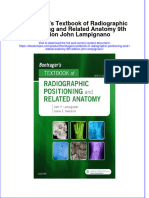 Bontragers Textbook of Radiographic Positioning and Related Anatomy 9Th Edition John Lampignano Full Chapter