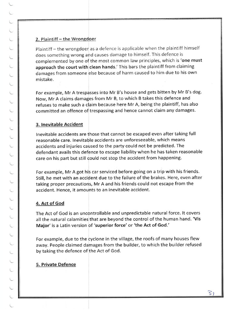 Question Paper Answers - Torts Part-2 | PDF