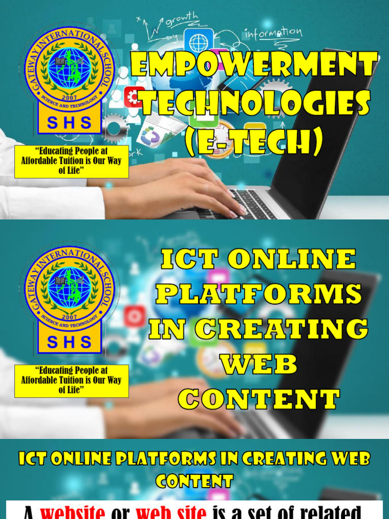 E tech lesson 3 q 4 pdf websites world wide web