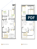 1200 SQ FT Duplex House Plan-Model