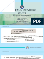 Study and Thinking Skills Drill 3 NCV