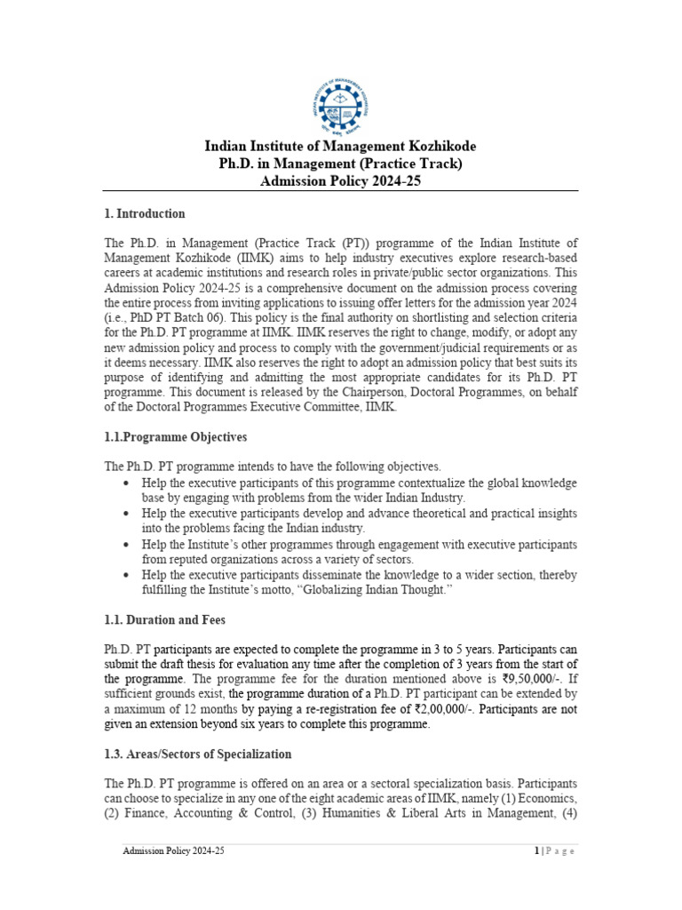 admission-policy-2024-25-phd-pt-sec-download-free-pdf-doctor-of