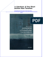 Japanese Literature A Very Short Introduction Alan Tansman Full Chapter