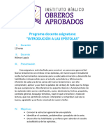 Programa Docente Asignatura Español by Wilman Lapaix