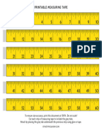 Printable Measuring Tape Yellow