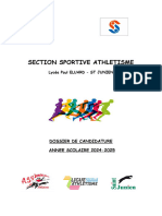 Dossier de Candidature Section Athlétisme 24-25