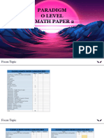 Paradigm 2023 O Level AM P2 Analysis