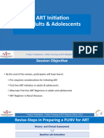 5.2. ART Initiation in Adults and Adolescents