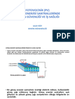 Fotovoltai̇k (PV) Güneş Enerji̇si̇ Santralleri̇nde Yangin Güvenli̇ği̇ Ve İş Sağliği