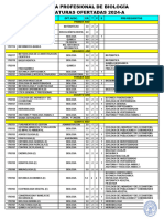 Cursos Ofertados 2024-A - Escuela Profesional de Biología