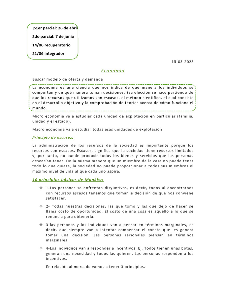 Fundamentos de Economía: Oferta y Demanda | PDF | Elasticidad (economía ...