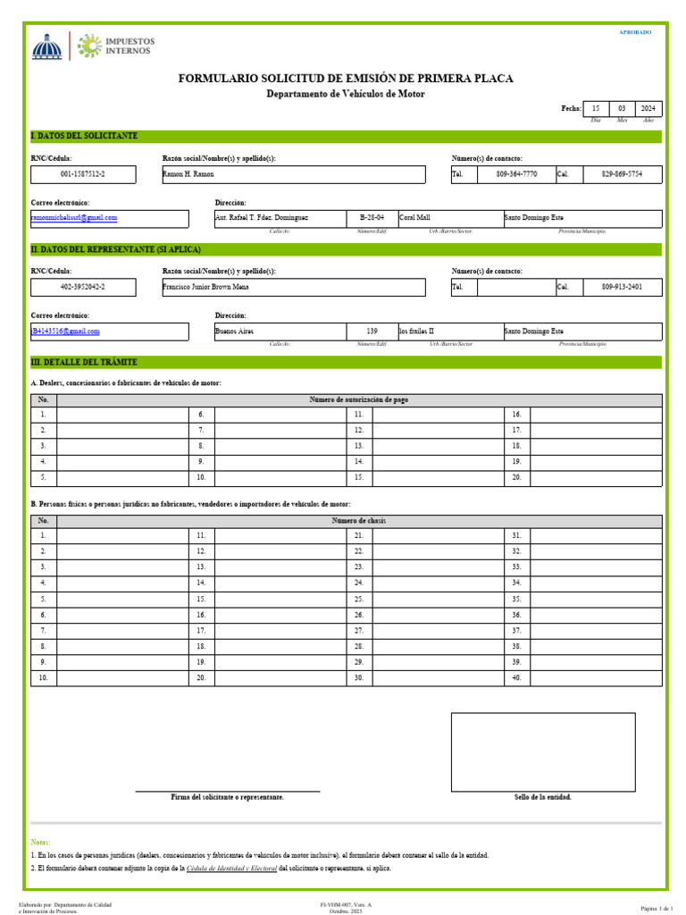Copia de fi vhm 007 formulario solicitud de emisi n de primera placa