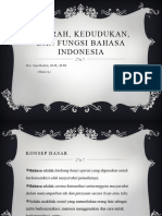 (BARU) PPT Sejarah, Kedudukan, Dan Fungsi Bahasa Indonesia
