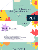 Triangles and Quadrilateral Math Quiz Presentation in A Blue Yellow and Red Illustrative Style