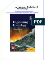 Engineering Hydrology 5Th Edition K Subramanya Full Chapter