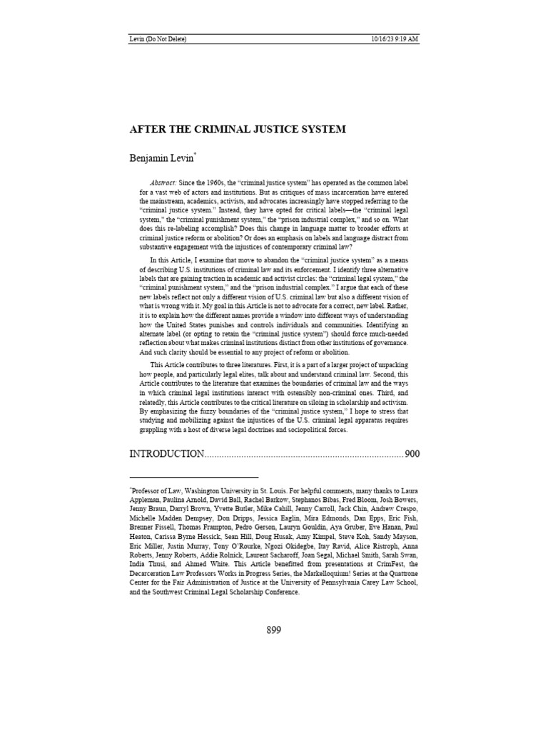 Rethinking Criminal Justice Labels | PDF | Incarceration In The United ...