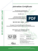 Hazel 4D ISO 14001 2015 Electronic Certificate