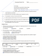 Ecosystems Practice Test Solutions