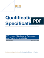 Qualification Specification 2020 - CTH L2 Diploma in Patisserie and Confectionery