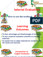 Unit 11 Material Evaluation ( How to Use Textbook)