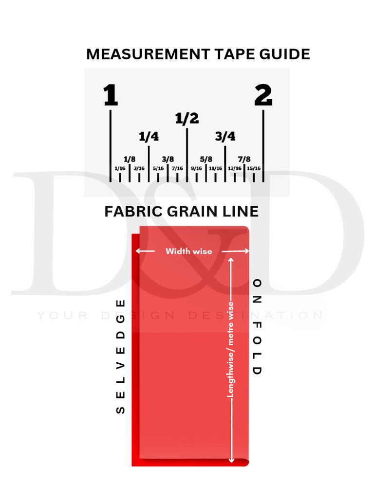 Measurement Tape Guide & Fabric Grain Line | PDF | Science & Mathematics