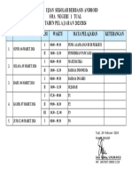 Jadwal Ujian Sekolah Berbasis Android