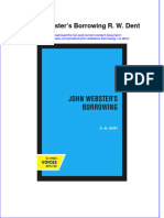 John Websters Borrowing R W Dent Full Chapter