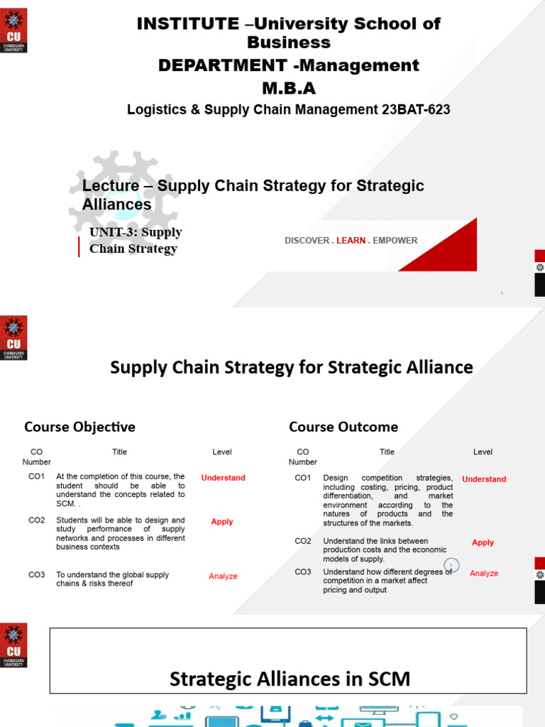 Supply Chain Strategy For Strategic Alliance Pdf Supply Chain