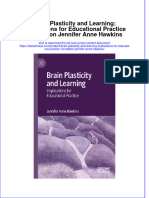 Brain Plasticity and Learning Implications For Educational Practice 1St Edition Jennifer Anne Hawkins Full Chapter