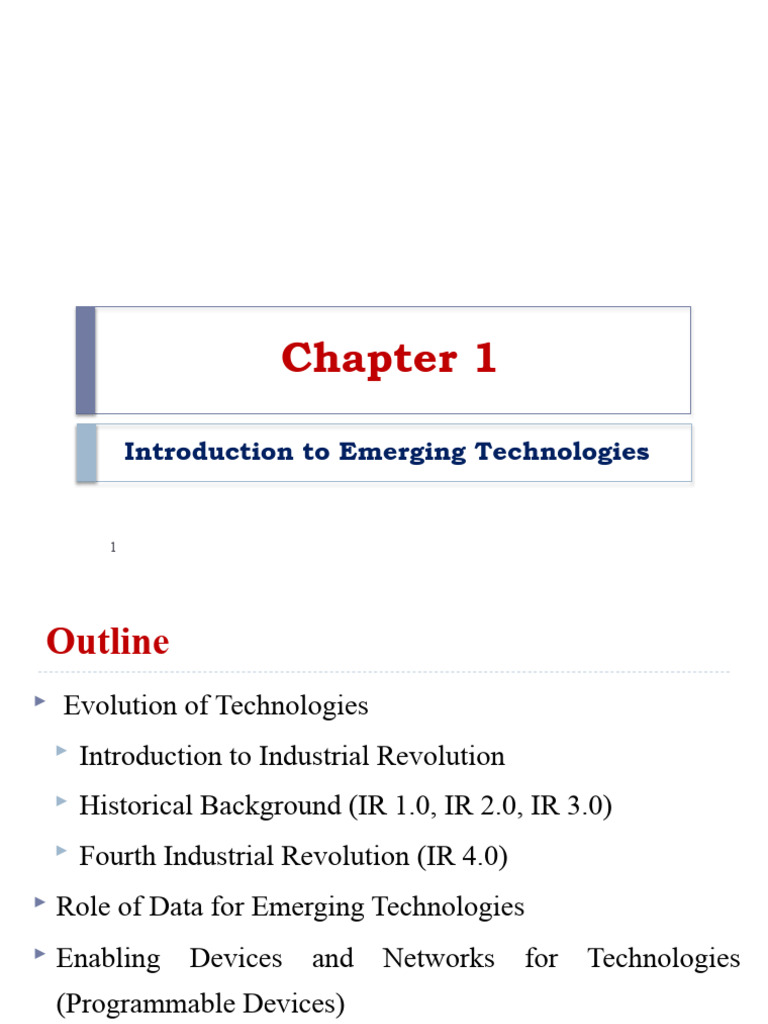Chapter 1 - Introduction To Emerging Technologies | Download Free PDF ...