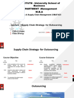 Supply Chain Strategy - For Outsourcing