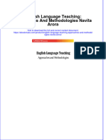 English Language Teaching Approaches And Methodologies Navita Arora full chapter